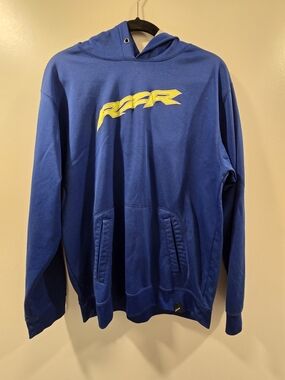 Men's Royal Blue Pullover Hoodie with Yellow RZR Chest Logo